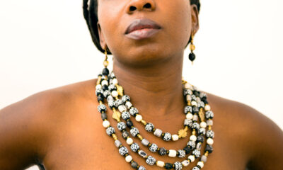 Lucille Lukagwa in one of her masterpiece necklace
