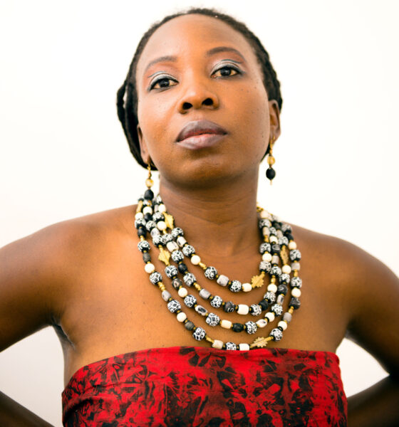 Lucille Lukagwa in one of her masterpiece necklace